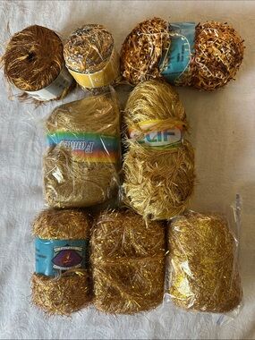 Gold Decorative Party Yarn Multipack